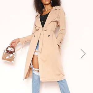 Dacia Beige Longline Trench Coat